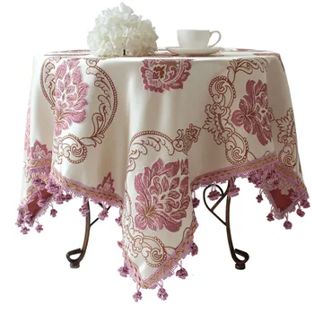 Purple high-end European luxury fashion garden dining roundtable tablecloths Round tablecloth rectangular coffee table Bubu arts
Purple high-end European luxury fashion garden dining roundtable tablecloths Round tablecloth rectangular coffee table Bubu arts