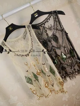 Tumblr Blusa 2019 New Authentic Net Yarn Transparent Heavy Rubber Bead Sequins Embroidery Flowers Vest Lace Backing Small Tape
Tumblr Blusa 2019 New Authentic Net Yarn Transparent Heavy Rubber Bead Sequins Embroidery Flowers Vest Lace Backing Small Tape