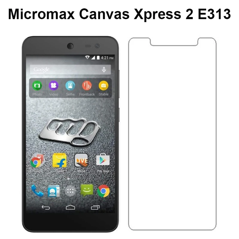 2 шт. защита для экрана Micromax Canvas Xpress E313 закаленное стекло pelicula de vidro | Мобильные