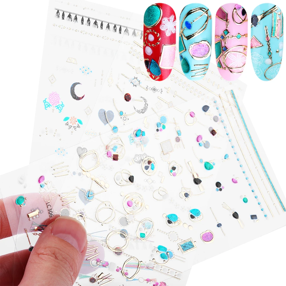 1pcs Nail Slider Sticker 3D Jewelry Nail Art Decals Glitter Flower Geometry Mixed Design Adhesive Transfer Decor Tip Manicure
1pcs Nail Slider Sticker 3D Jewelry Nail Art Decals Glitter Flower Geometry Mixed Design Adhesive Transfer Decor Tip Manicure