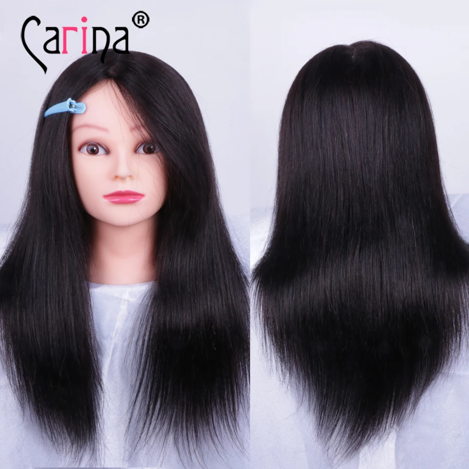 45cm 100 Human Hair Salon Mannequin Head For Hairstyles