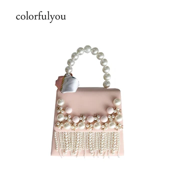 2019 Handmade pearl fringed handbag beaded women tote bags tassels PU leather shoulder bag for ladies female wedding evening bag
2019 Handmade pearl fringed handbag beaded women tote bags tassels PU leather shoulder bag for ladies female wedding evening bag