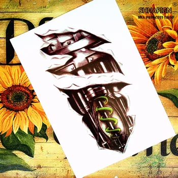 SHNAPIGN Steel arm Temporary Tattoo Body Art Flash Tattoo Stickers 12*20cm Waterproof Henna Styling Home Decor Wall Sticker
SHNAPIGN Steel arm Temporary Tattoo Body Art Flash Tattoo Stickers 12*20cm Waterproof Henna Styling Home Decor Wall Sticker