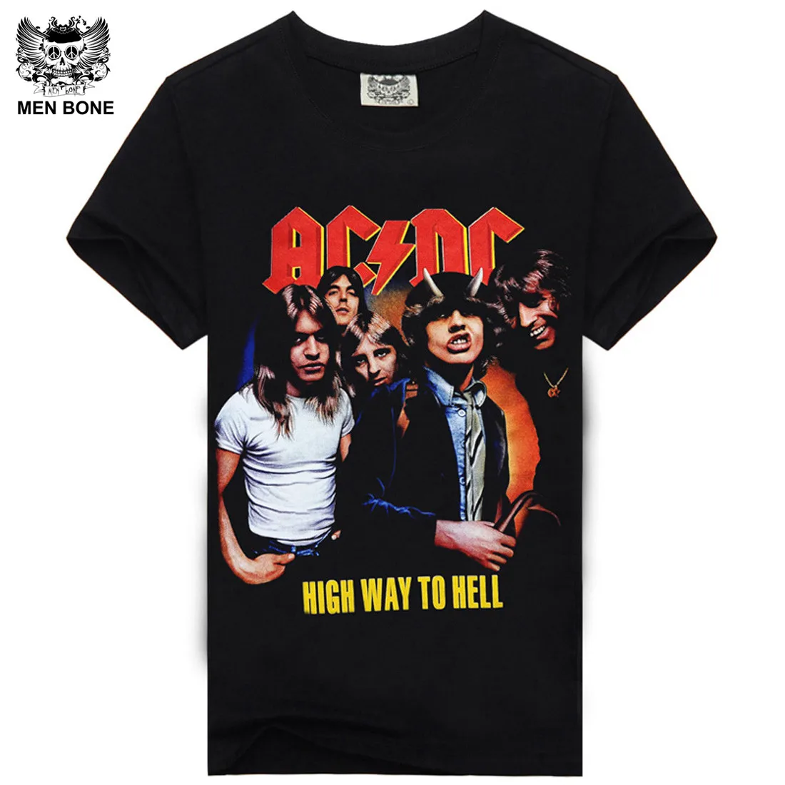 AC DC тяжелый металл музыка крутая классическая рок группа AC/футболки с модная