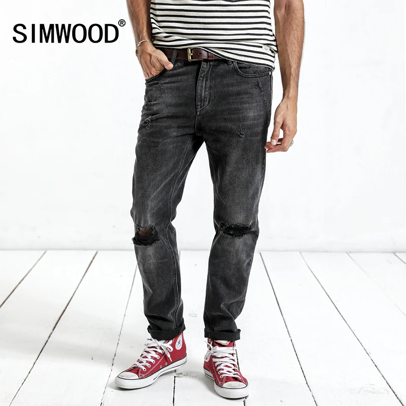 SIMWOOD Новое поступление брендовые джинсы Для мужчин мода Slim Fit Повседневное