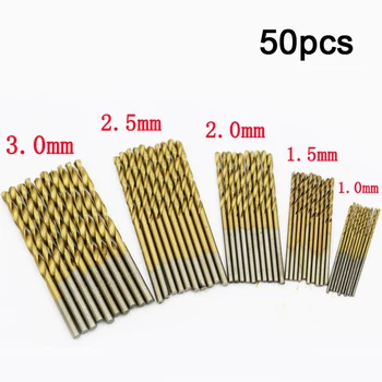 50pcs Twist Drill Bit Set High Speed Steel Titanium Coated Straight Shank Drill Electrician Woodworking Electric Drill
50pcs Twist Drill Bit Set High Speed Steel Titanium Coated Straight Shank Drill Electrician Woodworking Electric Drill