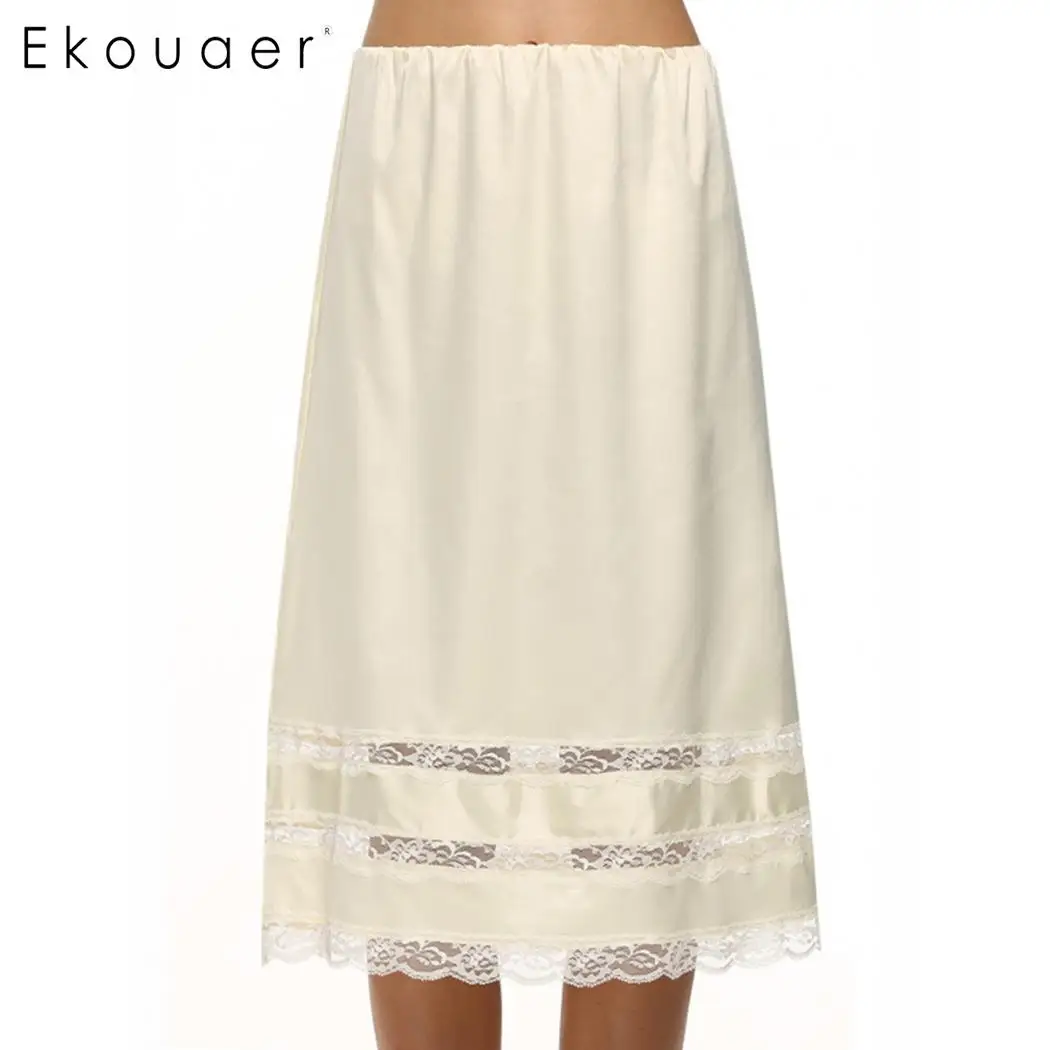 Ekouaer Women's Casual Long Skirts Petticoat Underskirt Satin Lace Solid High Waist Loose Skirt Underdress Vestidos S-XXL
Ekouaer Women's Casual Long Skirts Petticoat Underskirt Satin Lace Solid High Waist Loose Skirt Underdress Vestidos S-XXL