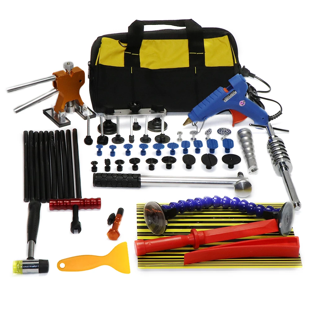 PDR Tools slide hammer Paintless Dent Repair PDR Kit line board T-bar Hammer Hail Removal dent lifter Glue Gun puller tabs
PDR Tools slide hammer Paintless Dent Repair PDR Kit line board T-bar Hammer Hail Removal dent lifter Glue Gun puller tabs