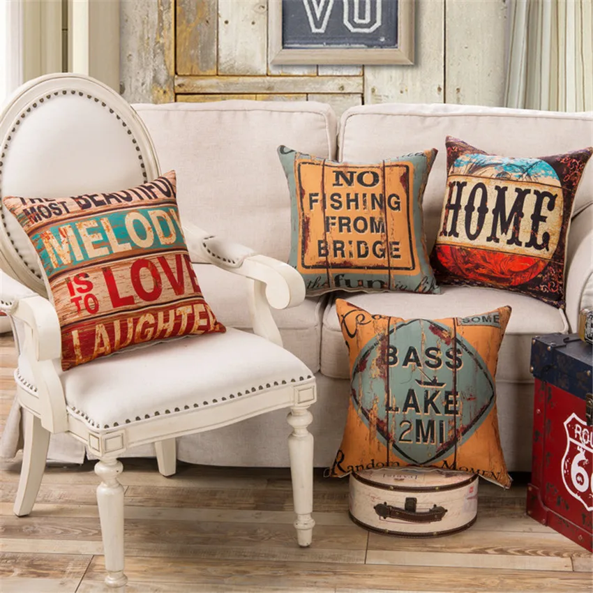 Nordic 45x45cm Cotton Linen Cushion Cover Creative Retro Letters Pattern Office Chair Sofa Throw Pillow Cover Home Decor
Nordic 45x45cm Cotton Linen Cushion Cover Creative Retro Letters Pattern Office Chair Sofa Throw Pillow Cover Home Decor