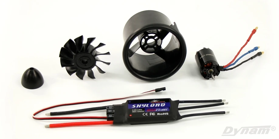 Dynam 70 мм EDF tomcat 3200kv Двигатель skylord 80A высокая производительность ESC comob Мощность |