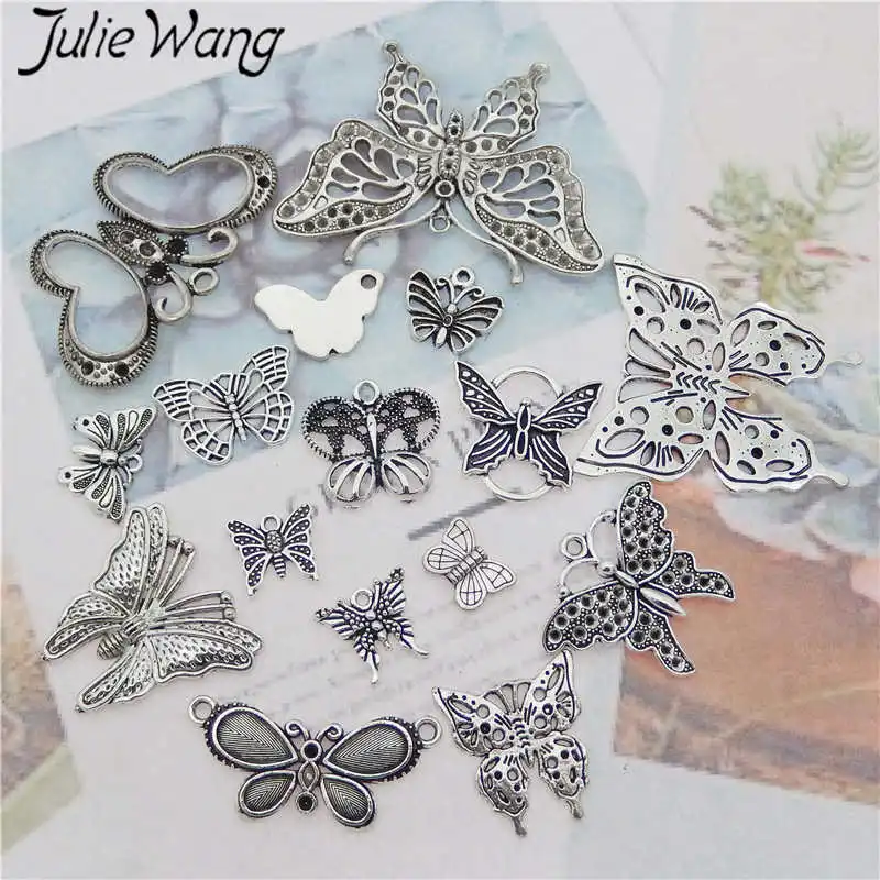 Julie Wang 10PCS Butterfly Charms Randomly Send Alloy Insect Antique Silver Necklace Bracelet Jewelry Making Accessory
Julie Wang 10PCS Butterfly Charms Randomly Send Alloy Insect Antique Silver Necklace Bracelet Jewelry Making Accessory