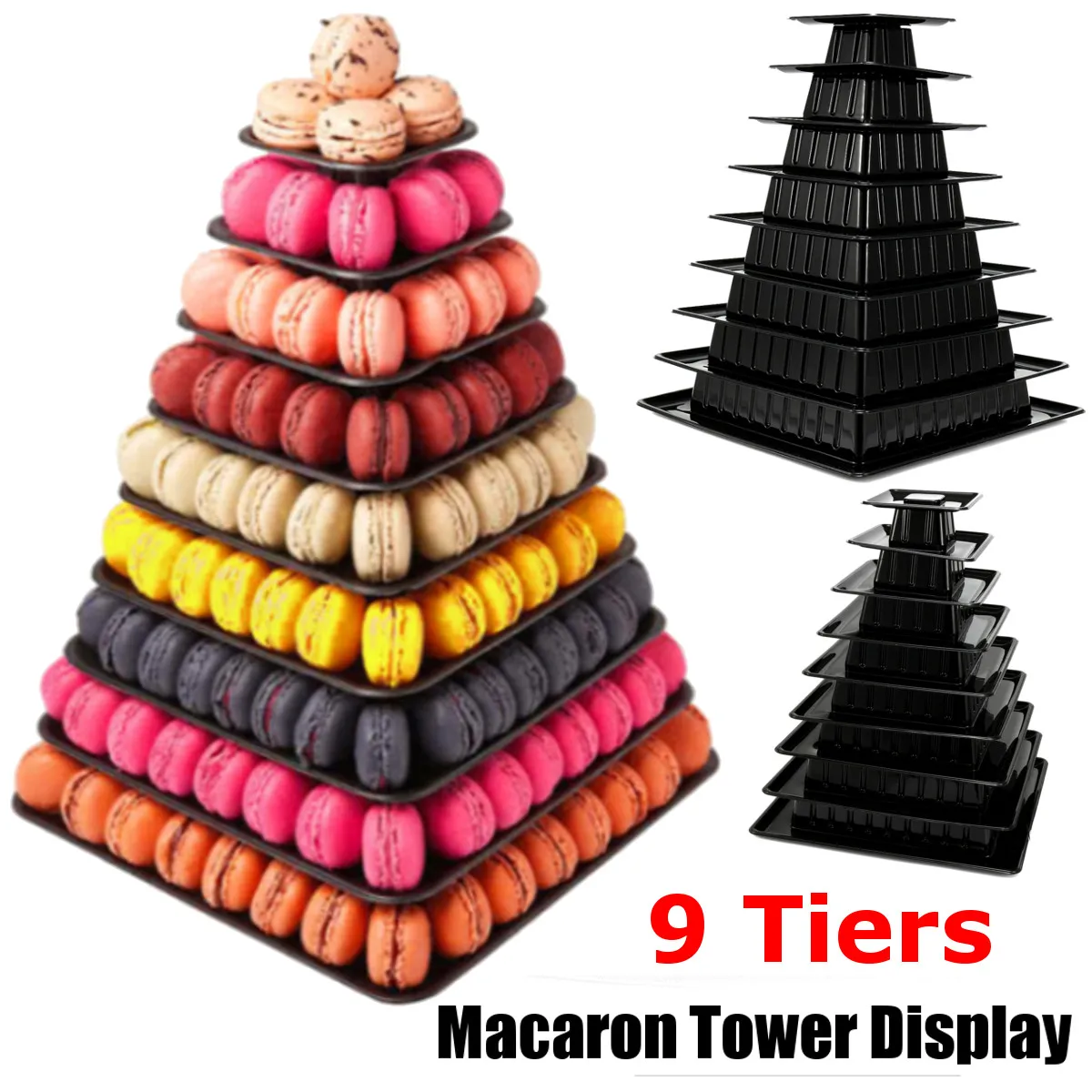 PVC 9 Tiers Macaron Tower Cake Stand Cupcake Dessert Display Holder Cake Decorating Tools Birthday Wedding Party Decoration
PVC 9 Tiers Macaron Tower Cake Stand Cupcake Dessert Display Holder Cake Decorating Tools Birthday Wedding Party Decoration