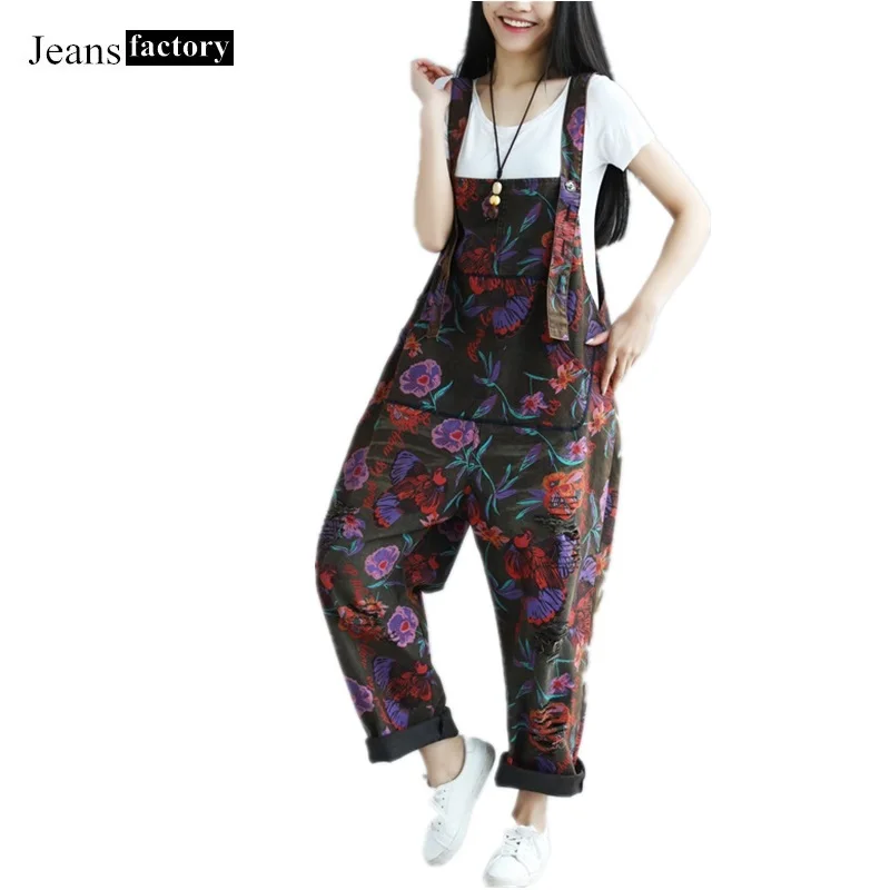 Jumpsuit Women Vintage Washed Floral Print Wide Leg Pant Jeans Female Plus Size Cotton Jumpsuits Casual Denim Rompers kombinezon
Jumpsuit Women Vintage Washed Floral Print Wide Leg Pant Jeans Female Plus Size Cotton Jumpsuits Casual Denim Rompers kombinezon