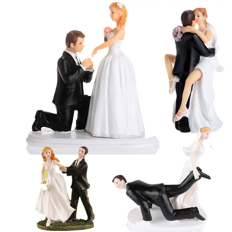 2018 Arrival Wedding Romantic Bride and Groom Toppers Couple Figurine Marriage Funny Cake Topper for Wedding Cupcake Decoration
2018 Arrival Wedding Romantic Bride and Groom Toppers Couple Figurine Marriage Funny Cake Topper for Wedding Cupcake Decoration