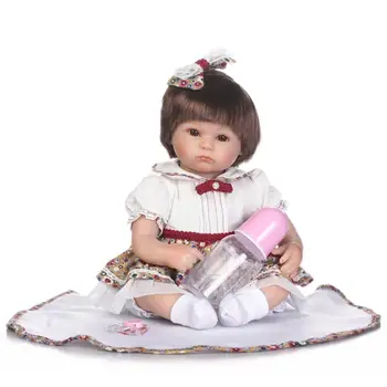 Nicery 16-18inch 40-45cm Bebe Doll Reborn Soft Silicone Boy Girl Toy Reborn Baby Doll Gift for Children White Gray Dress
Nicery 16-18inch 40-45cm Bebe Doll Reborn Soft Silicone Boy Girl Toy Reborn Baby Doll Gift for Children White Gray Dress