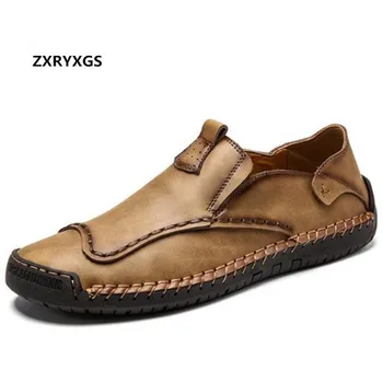 Soft Comfort Hand-stitched Cow Leather Shoes Men Fashion Casual Shoes 2019 New Flat Non-slip Loafers Shoes Men Shoes Sneakers
Soft Comfort Hand-stitched Cow Leather Shoes Men Fashion Casual Shoes 2019 New Flat Non-slip Loafers Shoes Men Shoes Sneakers