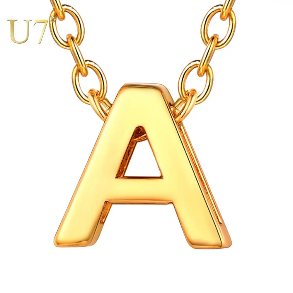 U7 A-Z 26 Initials Pendant Personalized Letter Necklace Name Jewelry For Women Accessories Girlfriend Birthday Gift P1048
U7 A-Z 26 Initials Pendant Personalized Letter Necklace Name Jewelry For Women Accessories Girlfriend Birthday Gift P1048