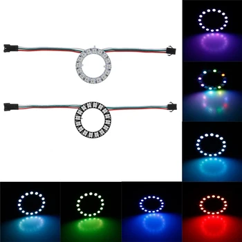 CLAITE DC5V 16 Bits 5050 RGB WS2812B LED Module Strip Ring Lamp Light with Integrated Drivers Board Circle Development Board
CLAITE DC5V 16 Bits 5050 RGB WS2812B LED Module Strip Ring Lamp Light with Integrated Drivers Board Circle Development Board
