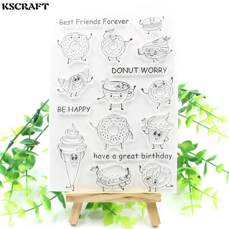 KSCRAFT Lovely Donuts Transparent Clear Silicone Stamps for DIY Scrapbooking/Card Making/Kids Fun Decoration Supplies 157
KSCRAFT Lovely Donuts Transparent Clear Silicone Stamps for DIY Scrapbooking/Card Making/Kids Fun Decoration Supplies 157