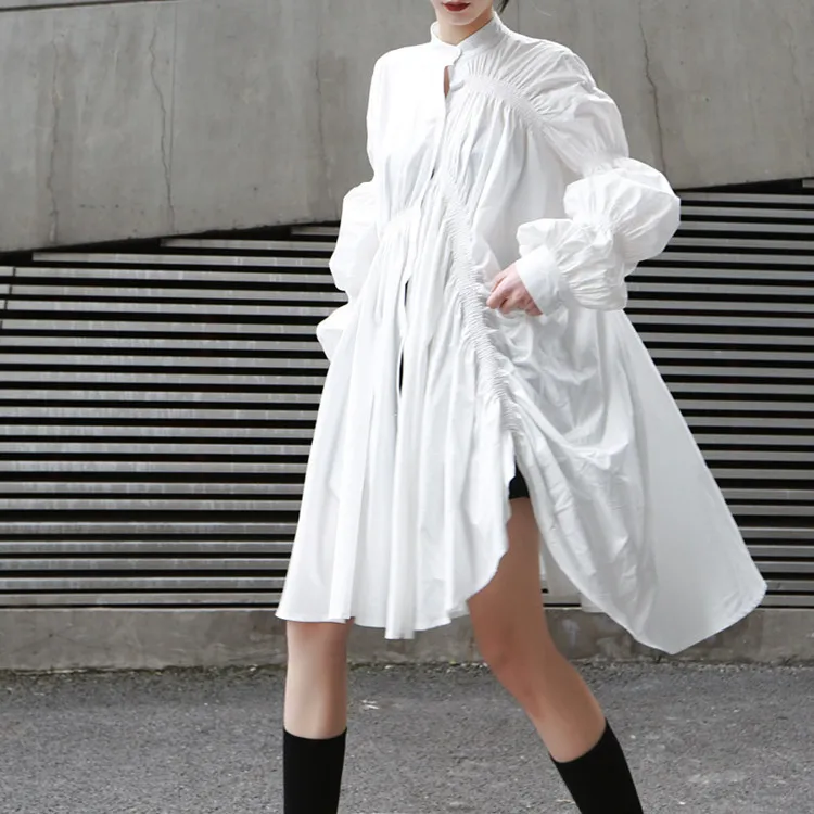 2019 Korean Style Women Summer Solid White Shirt Dress Lantern Sleeve Plus Size Female Loose Party Club Wear Dresses Robe
2019 Korean Style Women Summer Solid White Shirt Dress Lantern Sleeve Plus Size Female Loose Party Club Wear Dresses Robe