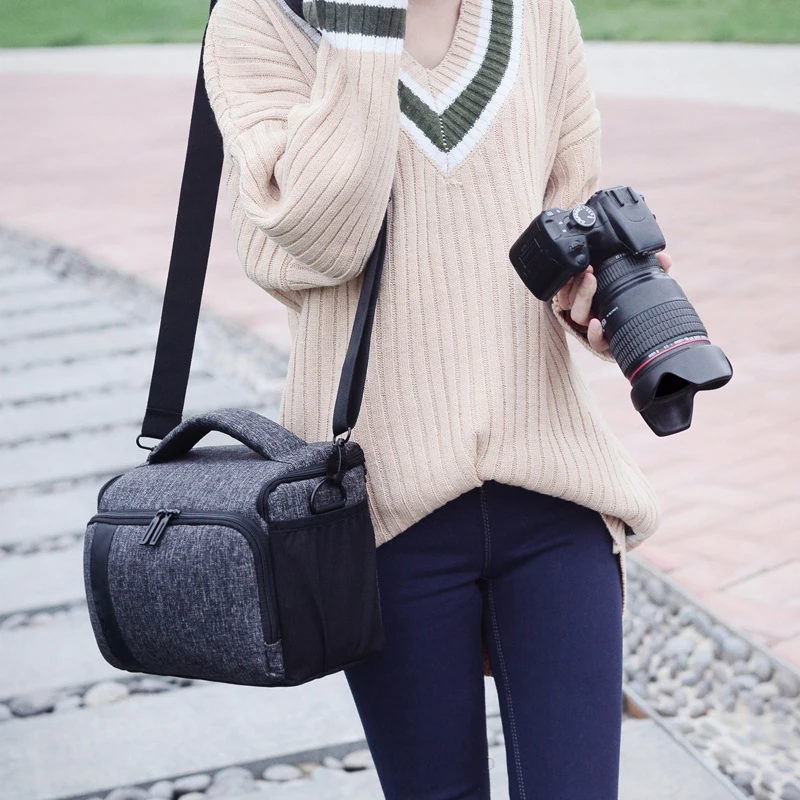 Сумка для камеры наплечный чехол Nikon D7500 D7200 D7100 D5600 D5300 D3400 D3300 Sony A7M3 A6300 A6500 Canon 1300D 750D