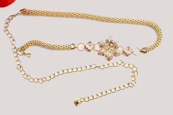 Girls fashion accessories plum flowers diamond metal belt Korean wild fashion decoration waist chain classic boutique belts.
Girls fashion accessories plum flowers diamond metal belt Korean wild fashion decoration waist chain classic boutique belts.