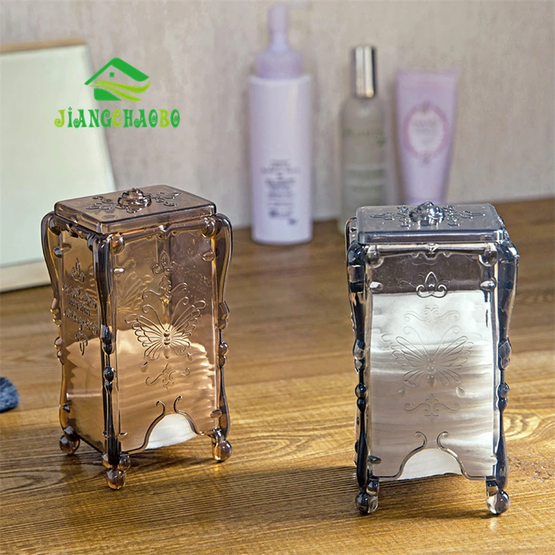 JiangChaoBo Desktop Make up Cotton Pad Storage Box Plastic Transparent Box Creative European Cosmetics Storage Box
JiangChaoBo Desktop Make up Cotton Pad Storage Box Plastic Transparent Box Creative European Cosmetics Storage Box