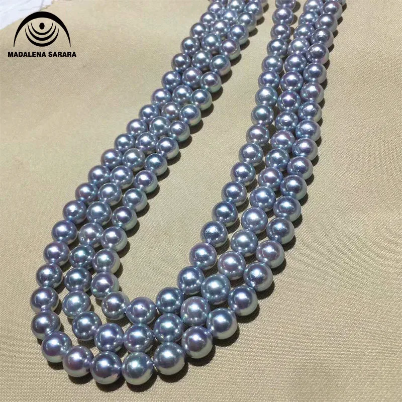 MADALENA SARARA AAA Akoya Saltwater Gray Pearl 8-8.5mm Necklace Strand Luxury Elegant Lady
MADALENA SARARA AAA Akoya Saltwater Gray Pearl 8-8.5mm Necklace Strand Luxury Elegant Lady