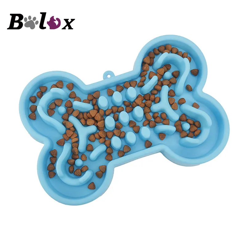 

Pet Dog Bowl Healthy Soft rubber Slow Food Feeder Anti Choke travel bowl for Cat dog Food feeding Alimentador Lento DORPSHIPPING