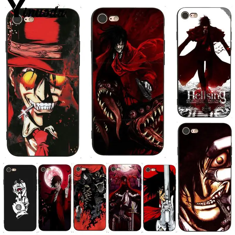 Yinuoda для iphone 7 6 X Чехол аниме Hellsing Alucard Fan элегантный чехол телефона iPhone 6S 6plus 7plus 8 8Plus