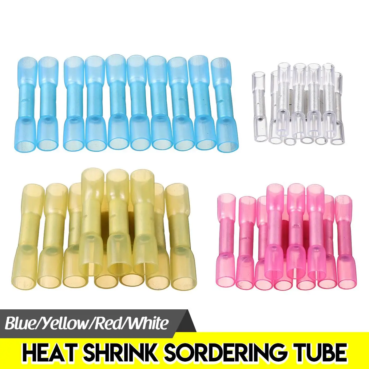 10Pcs/Set Heat Shrink Solder Sleeve Butt Connectors Wire Soldering Terminal Kit Wire Splice Connector Tube Terminals Waterproof
10Pcs/Set Heat Shrink Solder Sleeve Butt Connectors Wire Soldering Terminal Kit Wire Splice Connector Tube Terminals Waterproof