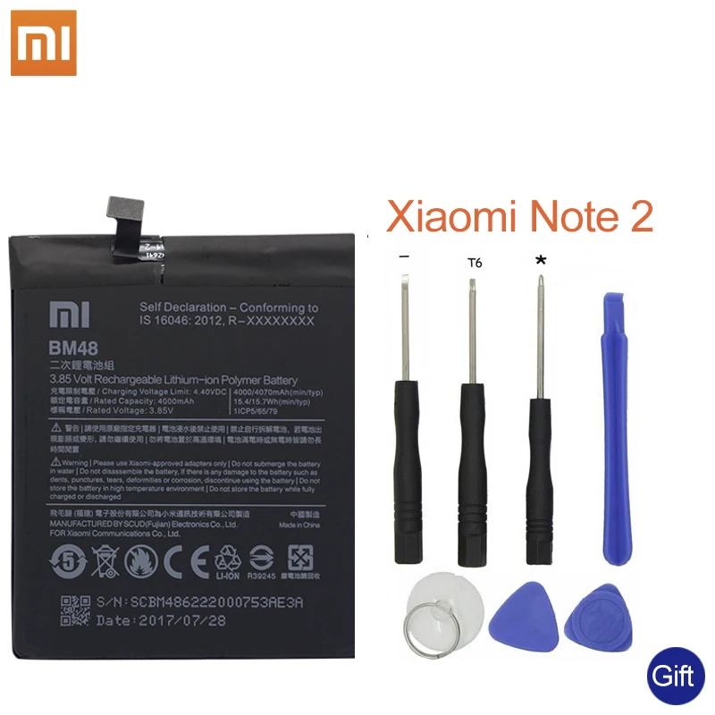 Xiao Mi Phone Battery BM48 for Xiaomi Note 2 Note2 High Quality Replacement Original Battery 4000mAh Retail Package Free Tools
Xiao Mi Phone Battery BM48 for Xiaomi Note 2 Note2 High Quality Replacement Original Battery 4000mAh Retail Package Free Tools
