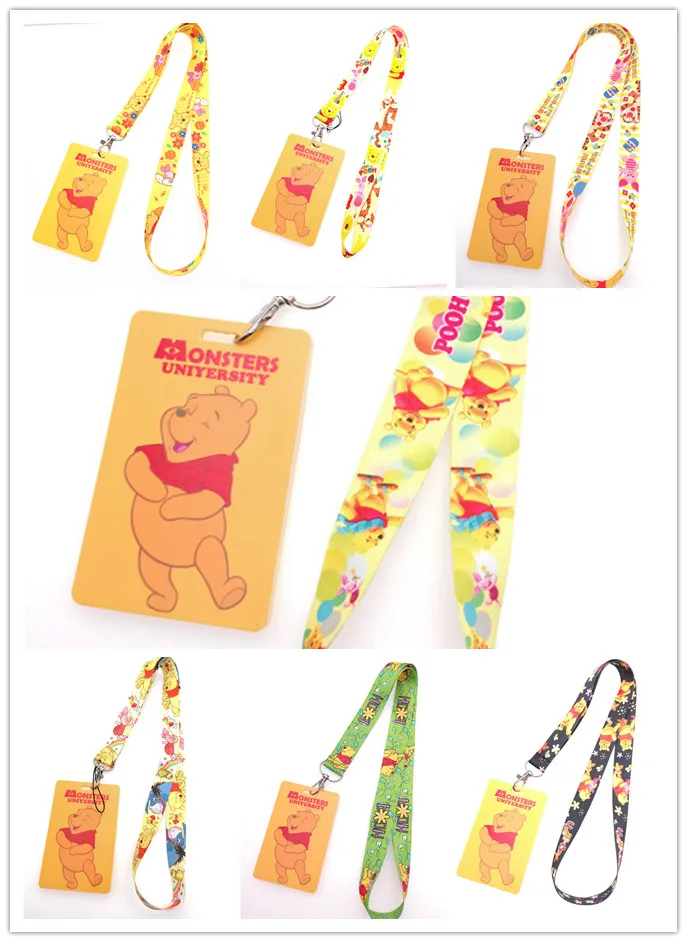 New 1pcs cartoon pooh pvc Card Holder Identity Badge with Lanyard Neck Strap Card Bus ID Holders With Key Chain
New 1pcs cartoon pooh pvc Card Holder Identity Badge with Lanyard Neck Strap Card Bus ID Holders With Key Chain