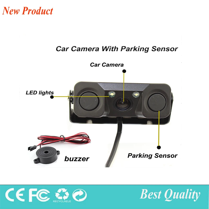 

Promotion Car Parking Camera Sensor Rear View Camera with 2 Sensors Indicator Bi Bi Alarm Car Reverse Radar Assistance System