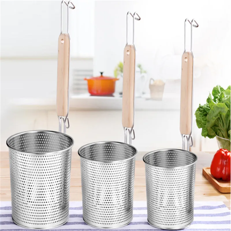 Stainless Steel wooden handle Frying Basket Strainer Dumplings Noodles Cooking Colanders Chef Basket Kitchen Sink Strainer Tools
Stainless Steel wooden handle Frying Basket Strainer Dumplings Noodles Cooking Colanders Chef Basket Kitchen Sink Strainer Tools