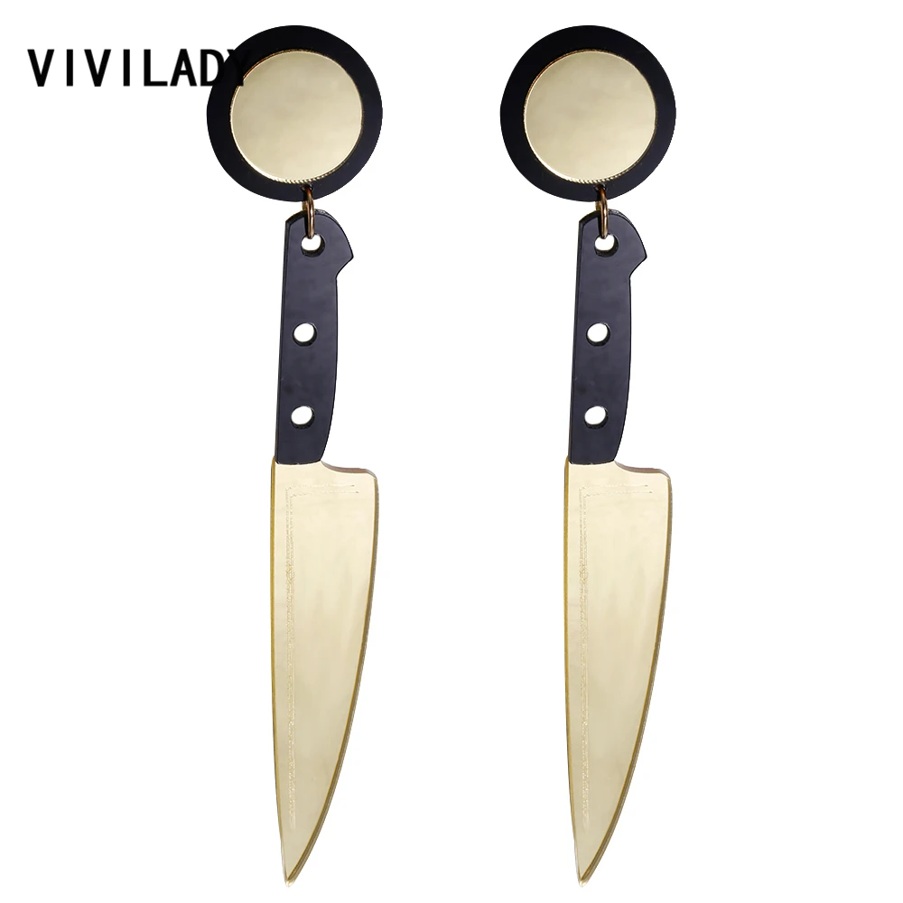 VIVILADY Punk Big Knife Long Drop Dangle Earrings Women Mirror Acrylic Boho Accessory Birthday Jewelry Gifts Drop Shipping
VIVILADY Punk Big Knife Long Drop Dangle Earrings Women Mirror Acrylic Boho Accessory Birthday Jewelry Gifts Drop Shipping