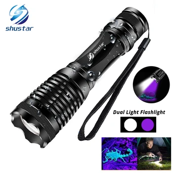 LED Flashlight Violet + white light Ultraviolet flashlight 5 lighting modes Support zoom Used to illuminate and detect pet urine
LED Flashlight Violet + white light Ultraviolet flashlight 5 lighting modes Support zoom Used to illuminate and detect pet urine