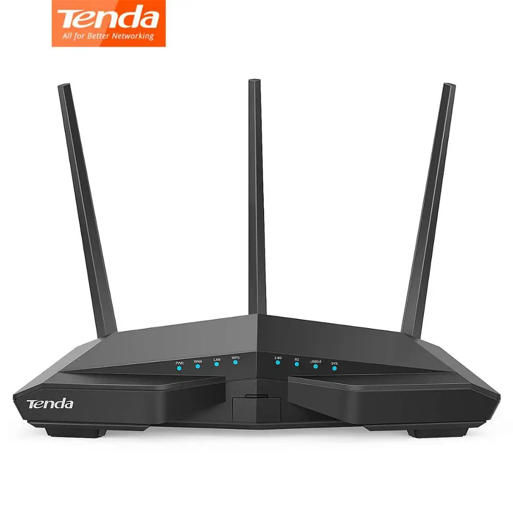 

Tenda AC18 1900Mbps Dual-Band Gigabit Wireless WiFi Router/Wi-Fi Repeater 1300Mbps on 5GHz, 600Mbps on 2.4GHz USB 3.0 256MB DDR3