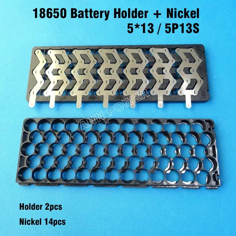 5*13(W Type) holder and 5*2 nickel belt For 13S 48V li-ion battery pack 5*13 (5P13S) 18650 battery holder + 5P2S nickel plated
5*13(W Type) holder and 5*2 nickel belt For 13S 48V li-ion battery pack 5*13 (5P13S) 18650 battery holder + 5P2S nickel plated
