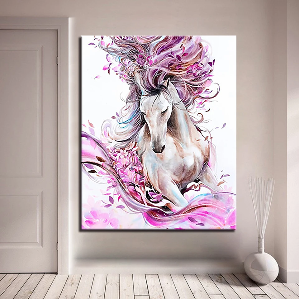 DIY Painting By Number Hand Paint Abstract Horse Animal Oil Pictures Pink Flower Kits Coloring Drawing Baby Room Decoration Home
DIY Painting By Number Hand Paint Abstract Horse Animal Oil Pictures Pink Flower Kits Coloring Drawing Baby Room Decoration Home