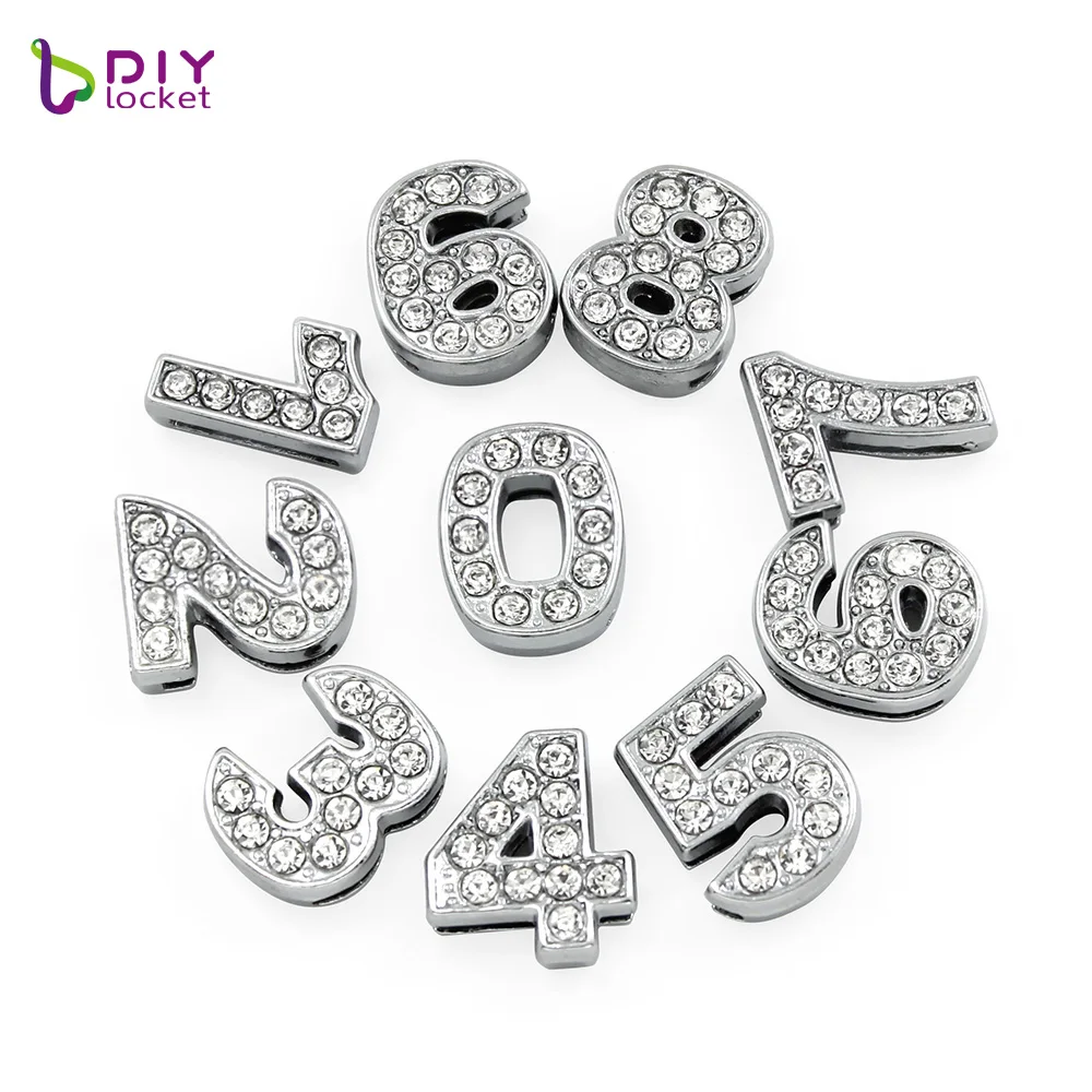 20pcs 10MM Full Rhinestones Slide Number Charms Fit 10mm DIY Wristband & Bracelet LSSL020
20pcs 10MM Full Rhinestones Slide Number Charms Fit 10mm DIY Wristband & Bracelet LSSL020
