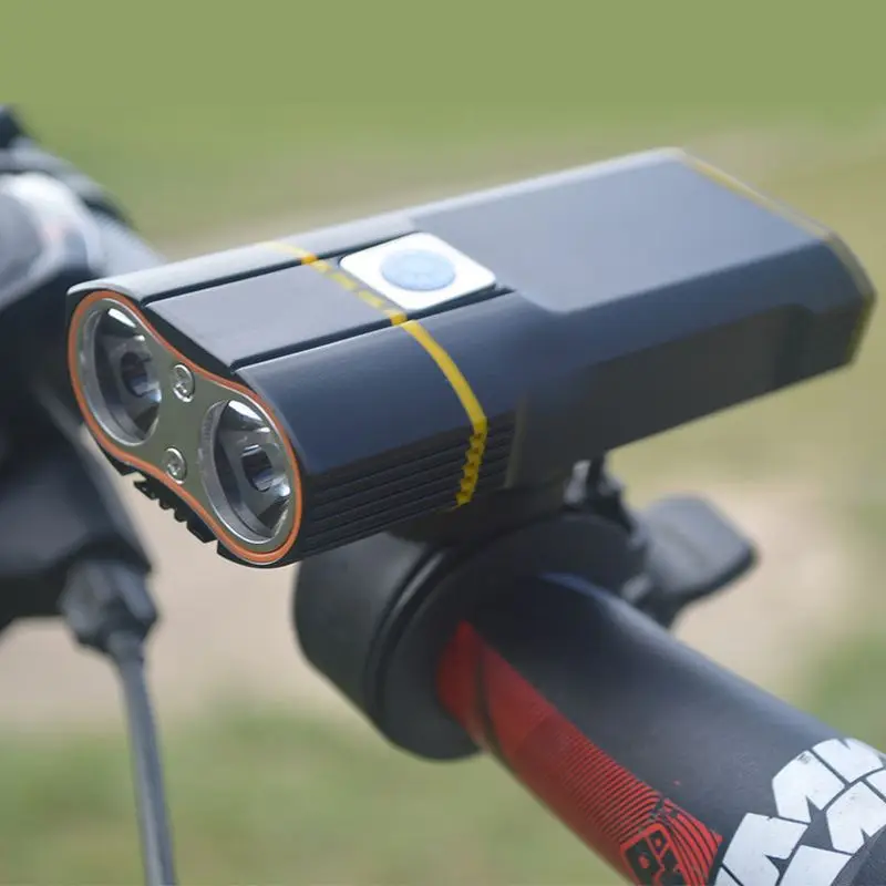 NEW USB 4400mah lithium battery Rechargeable Bicycle Light Waterproof L2 LED Front MTB bike lamp Cycling Headlight safety lights
NEW USB 4400mah lithium battery Rechargeable Bicycle Light Waterproof L2 LED Front MTB bike lamp Cycling Headlight safety lights