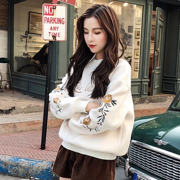 SexeMara fashion Korean version of loose plus velvet thick embroidery women Sweatshirt free shipping
SexeMara fashion Korean version of loose plus velvet thick embroidery women Sweatshirt free shipping