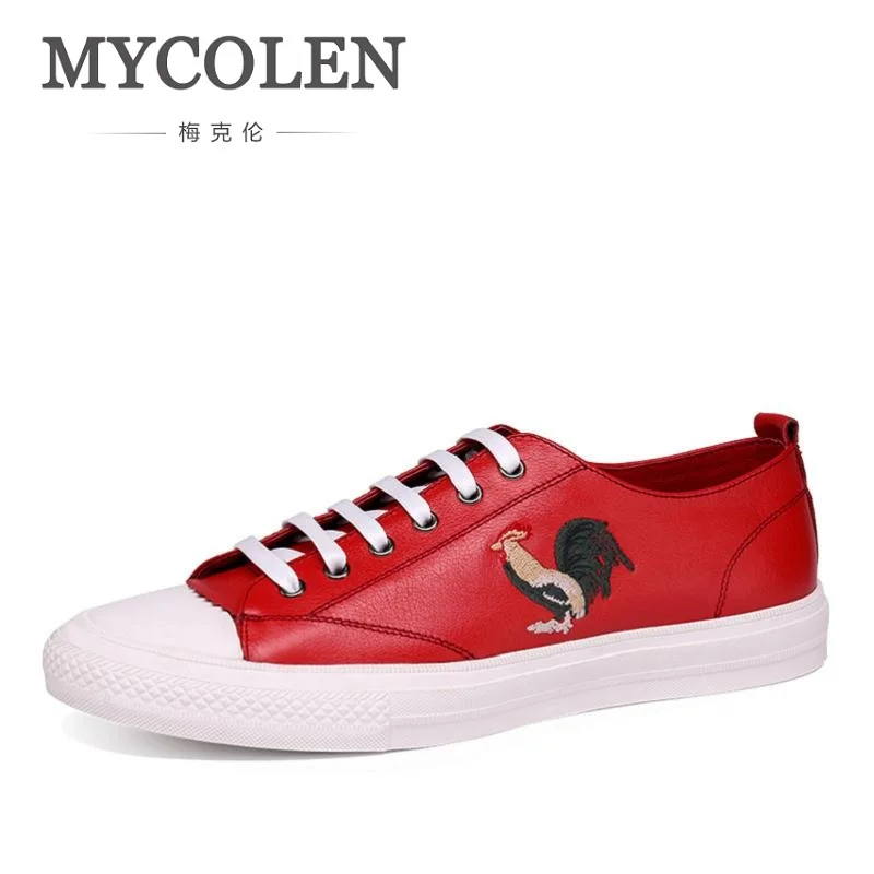 MYCOLEN Mens Shoes Breathable Lace-Up Shoes Men Black/Red Embroidery Mens Trainers Rubber Leather Leisure Shoes Zapatillas
MYCOLEN Mens Shoes Breathable Lace-Up Shoes Men Black/Red Embroidery Mens Trainers Rubber Leather Leisure Shoes Zapatillas