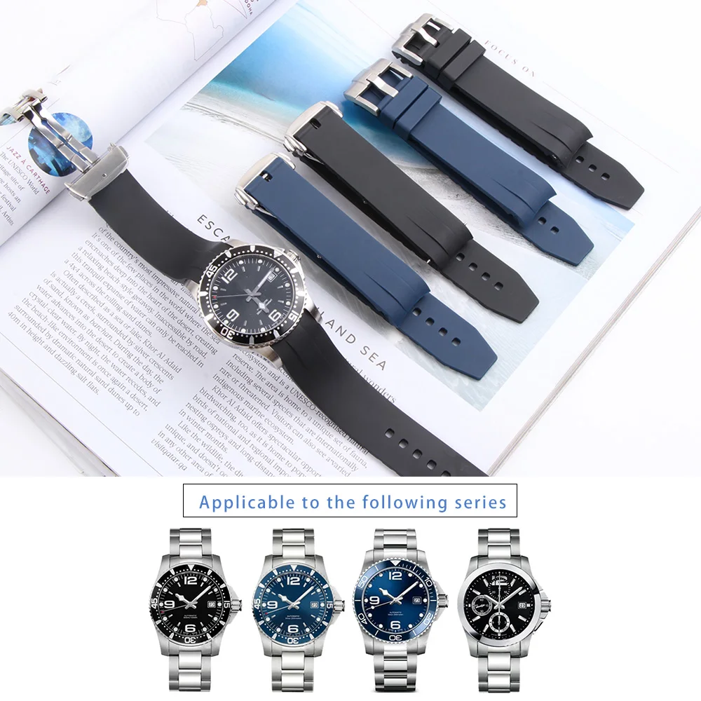 21MM Silicone WatchBand For Hydro Conquest Conquest L3 41mm 43mm Dial Watch for Explorer2 Wrist Watch Strap Band Bracelet Rubber
21MM Silicone WatchBand For Hydro Conquest Conquest L3 41mm 43mm Dial Watch for Explorer2 Wrist Watch Strap Band Bracelet Rubber