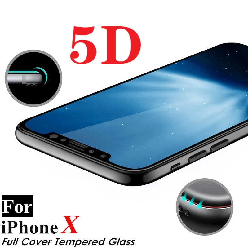 Full Body Film 5D Tempered Glass For iPhone On X 10 New 3D Curved Edge Explosion Full Cover Screen Protector For iphone X 5.8''
Full Body Film 5D Tempered Glass For iPhone On X 10 New 3D Curved Edge Explosion Full Cover Screen Protector For iphone X 5.8''