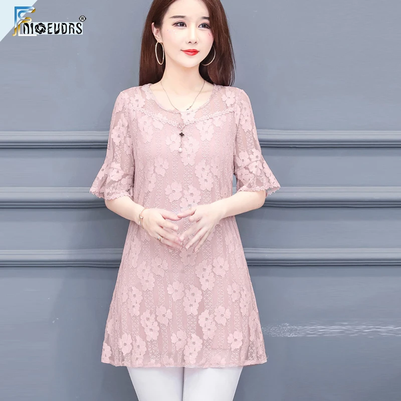 Hollow Out Tops Tunic Design Woman Fashion European Style Summer Flare Sleeve Elegant Lady Crochet Lace Blouse Shirt 4XL 3XL
Hollow Out Tops Tunic Design Woman Fashion European Style Summer Flare Sleeve Elegant Lady Crochet Lace Blouse Shirt 4XL 3XL
