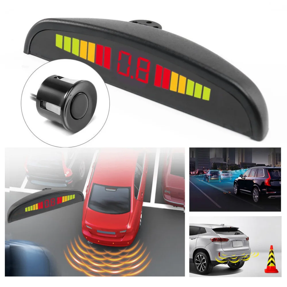 Car Auto Led Parking Sensor Parktronic Display 4 Sensors Reverse Backup Assistance Radar Detector Light Heart Monitor System
Car Auto Led Parking Sensor Parktronic Display 4 Sensors Reverse Backup Assistance Radar Detector Light Heart Monitor System