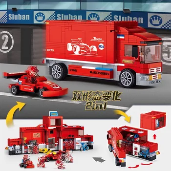 Sluban 0375 557Pcs 2in1 F1 Formula Racing Car Transport Truck building block Educational toys for children Compatible With Toys
Sluban 0375 557Pcs 2in1 F1 Formula Racing Car Transport Truck building block Educational toys for children Compatible With Toys