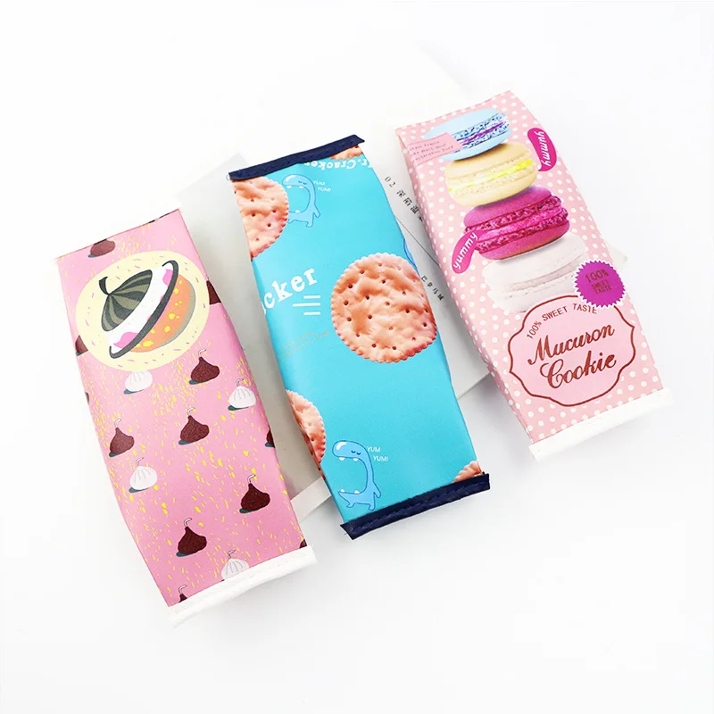 Korean snacks biscuits PU pen bag creative student stationery storage bag products, Ma Caron pencil box
Korean snacks biscuits PU pen bag creative student stationery storage bag products, Ma Caron pencil box